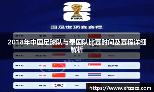 2018年中国足球队与泰国队比赛时间及赛程详细解析